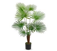 Hollyone 3FT Artificial Palm Tree Indoor with 8 Leaves, 91CM Decorative Fake Plant Faux Tropical Palm Tree in Pot for Living Room, Bedroom, Kitchen, Balcony, Garden, Office Decorations