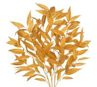 Hollyone 3PCS 40" Golden Yellow Artificial Eucalyptus with Long Stem, Fake Willow Eucalyptus Faux Leaves, Decorative Artificial Plants for Home Decor, Floral Arrangements, Living Room Decorations