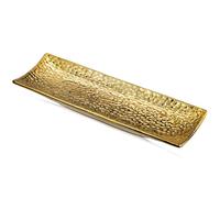 Hollyone 40x13CM Gold Ceramic Tray for Home Decor, Bathroom Vanity Tray, Decorative Candle Plate for Table, Countertop Sink Storage Organizer for Jewelry, Perfume, Cosmetic
