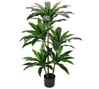 Hollyone 4FT Artificial Dracaena Fragrans Tall Artificial plants, Replica Faux Fake Plant with Durable Trunks and Lifelike Leaves, for Home Living Room Indoors Decor (120cm)