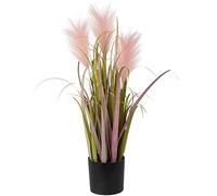 Hollyone 66CM Artificial Plant Pink Pampas Grass, Plastic Plants Grass Tall Fake Plant, Large Decorative Faux Plants for Indoor Outdoor Home, Living Room, Kitchen, Office Decoration