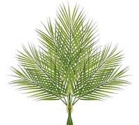 Hollyone 9PCS 26'' Green Palm Leave, 3PCS Large Artificial Leaves Bouquets,Tropical Fake Palm Leaf Stems, Decorative Faux Plants for Jungle Party, Wedding Decorations, Floral Arrangements