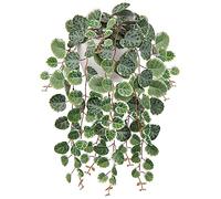 Hollyone Artificial Hanging Plants Decorative Fake Potted Plants, String of Hearts Plants Indoors Outdoors, Faux Trailing Plants Greenery for Home, Wall, Living Room, Bedroom, Office Decor