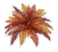 Hollyone Autumn Artificial Plants Ferns for Outdoor and Indoor Use 65 cm Spread, Large Fake Boston Fern Autumn Leaves Faux Fern Plants for Autumn Decoration Vase Porch Windowsill Table Decoration