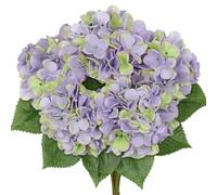Hollyone Violet Green Hydrangeas Bunch Artificial Flowers, Large Fake Hydrangeas Bouquet Faux Silk Flowers for Home Decor, Flower Arrangement, Wedding, Flower Bouquets, Living Room Decorations