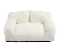 Hollypet Cat Bed Small Dog Bed, Fluffy Plush Cat Sofa for Cats and Puppy, Soft Sleeping Pet Sofa Breathable Pet Cushion, Beige