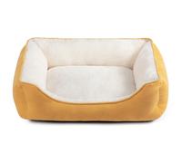 Hollypet Cat Bed Small Dog Bed Pet Bed for Cats and Puppy, Soft Pet Sleeping Bed Breathable Pet Cushion, Yellow(55 * 45 * 15cm)