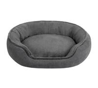 Hollypet Cat Bed Small Dog Bed, Round Pet Bed for Cats and Puppy, Soft Sleeping Beds Breathable Pet Cushion, Dark Grey(55 * 50 * 15cm)