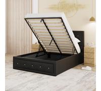 Gfw Hollywood Ottoman Storage Bed Double Black