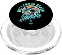 Hollywood Beach Florida Shark Retro Distressed Design PopSockets PopGrip for MagSafe