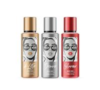 Hollywood - Body Mist Fragrance Spray - 3 Pack (Glamour, A-Lister, Dreamer) - 750ml