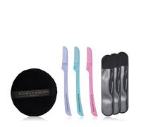 Hollywood Browzer 4 Piece Dermaplaning Kit with Microfibre Puff