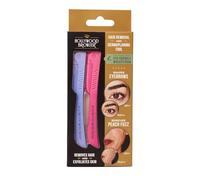 Hollywood Browzer Dermaplaning Razor Tool for Face - Eyebrow Shaping - Removing Unwanted Hair and Peach Fuzz - Exfoliating Tool for Women - Face Razor for Women - Duo Pack (Amethyst & Pink Sapphire)
