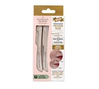Hollywood Browzer Microplaner Razor - Enhanced Precision - Microfine Precision Dermaplaning Tool - Eyebrow Shaping - Remove Unwanted Hair - Made of Eco-Friendly Wheatstraw - Pearl White Duo Pack
