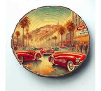 Hollywood California Souvenir - Entertainment-Themed Wood Plaque Ideal for Movie Buffs & California Dreamers