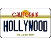 Hollywood California State License Plate License plate sign 6x12 inches