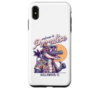 Hollywood Florida Paradise Alligator Retro Style Design Case for iPhone XS Max
