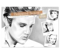 Hollywood icons in pencil UK-Version (Wall Calendar 2026 DIN A4 Landscape), CALVENDO 12 Month Wall Calendar