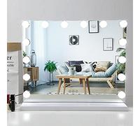 Hollywood Makeup Mirror with 14 LED lights, Vanity Mirror with Lights, 3 Color Lighting Modes Lighted Makeup Mirror for Bedroom Dressing Table, 50CM x 42CM