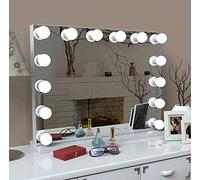 Hollywood Makeup Mirror with LED Lights,Large Cosmetic Vanity Mirror with 14 Dimmer LED Bulbs,Aluminum Frame Tabletop Vanity Mirror for Home,Makeup Room