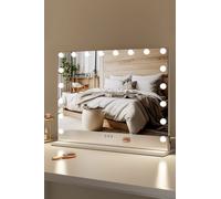 Hollywood Makeup Mirror xtra Large 18 Dimmable LED, 3 Colour Modes Dual USB Port Hollywood Mirror White One Size