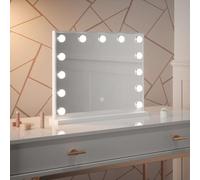 Hollywood Mirror Margot with Lights, Makeup Vanity Mirror with 14 Dimmable Bulbs for Dressing Table 50 x 42cm.