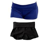 Hollywood Star Fashion Waist Band Contrast Yoga Fold Over Shorts