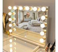 Hollywood Vanity LED 80x63cm Makeup Mirror 14 E27 LED Bulbs Tabletop Wall 7seas White One Size