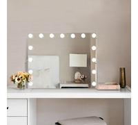 Hollywood Vanity Makeup Mirror, 15 Led Bulbs, 3 Light Modes, Smart Touch Control, Rotatable, 58X46Cm, White