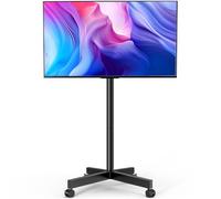 HOLMAXD Mobile TV Cart Rolling TV Stand for 23-65 Inch LCD LED OLED 4K Smart TVs up to 110lbs, Height Adjustable Portable AV Cart with Wheels and Tilt Mount, Outdoor TV Stand Mount, Max VESA 400x400mm