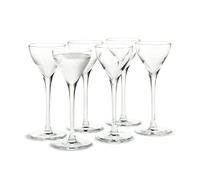 Holmegaard Cabernet shot glass 4.5 cl 6 pack Clear
