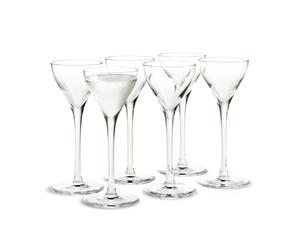 Holmegaard Cabernet shot glass 4.5 cl 6 pack Clear