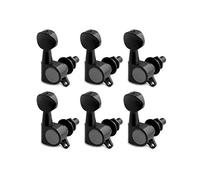 Holmer Guitar String Tuning Pegs Tuning Machines Sealed Machine Heads Grover Tuners Tuning Keys Oval Button 6 In Line for Right Handed Electric Guitar or Acoustic Guitar Black.