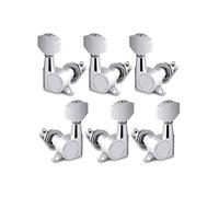 Holmer Sealed String Tuning Pegs Tuning Machines Grover Machine Heads Tuners Tuning Keys 3 Left 3 Right for Acoustic Guitar or Electric Guitar Chrome.