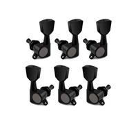 Holmer Sealed String Tuning Pegs Tuning Machines Grover Machine Heads Tuners Tuning Keys Vintage Keystone Style 3 Left 3 Right for Electric Guitar or Acoustic Guitar Black.