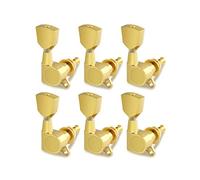 Holmer Sealed String Tuning Pegs Tuning Machines Grover Machine Heads Tuners Tuning Keys Vintage Keystone Style 6 In Line for Right Handed Electric Guitar or Acoustic Guitar Gold.