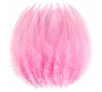 Holmgren Pink Rooster Feathers Bulk - 200pcs 5-7inch Rooster Feathers Bulk for Crafts DIY Dream Catchers, Prom Dress and Wedding Party Home Decoration (Pink)