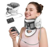 Holniva Cervical Neck Traction Device, Neck Revive Stretcher, Removable 20° Curved Support, 3D Dynamic Traction & 8-Airbag Support, Cervical Brace Collar for Spine Alignment & Relaxation