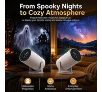 Holo Cast Projector Halloween Scary Spooky Window Projector 4k Smart Movie Projector 2.4/5.8g Dual-Band Wifi & Bluetooth 5.2 5w Soundbase Speake SJ