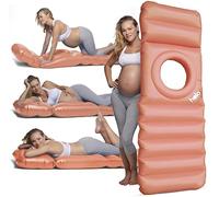 HOLO The Original Inflatable Pregnancy Pillow - Full Body Maternity Airbed with Hole for Tummy - For Ultimate Sleeping Support & Comfort - Say Goodbye to Pregnancy Related Aches and Pains (Peach)
