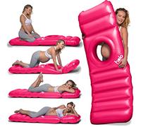 HOLO The Original Inflatable Pregnancy Pillow with a Hole for Your Tummy. Use on Land and Water, for PGP/SPD Relief, Yoga, Sleep, Massage and Relaxation on Your Belly - Babymoon Essential (Pink)