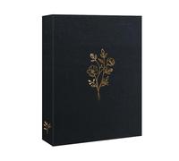 Holoary 5x7 Photo Album 200 Photos, 200 Pockets Picture Album, Linen Fabric Cover Big Picture Book for Photos with Writing Area, Photo Album 5x7 for Family Weddings Travel Memories(Black)