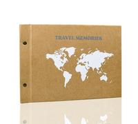 Holoary Scrapbook Album 80 Pages 11.6 x 8.5 Inch Hardcover Kraft Blank Page DIY Scrapbook Photo Album for Travel Wedding Anniversary Family