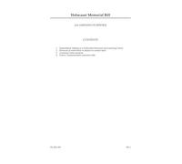 Holocaust Memorial Bill [as amended on Report] (House of Lords) HLB 109