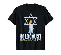 Holocaust Remembrance Day Star Candle Graphic T-Shirt