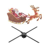 Hologram 3D Fan, 18-34 in HD Holographic Advertising Display with 512-1024pcs LED Chips, 3D Hologram Fan for Exhibitions, Stores, Malls, Theaters, Built in 16GB Memory Card 45CM(1600 * 512)