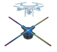Hologram Fan, 15.74" 3D Hologram Fan Display Wall-Mounted WiFi Led Sign Holographic Lamp Player 224 LED Strips