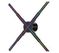 Hologram Fan, 50cm Holographic Fan 3D Advertising Machine 576 LED Sign Neon Smart HD Player Support Video Picture(42cm HD Edition)
