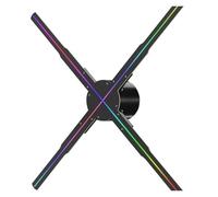 Hologram Fan, 50cm Wifi Holographic Fan 3D Advertising Machine 576 LED Sign Neon Smart HD Player Support Video Picture,for Businesses, Parties, Etc(42cm HD edition)