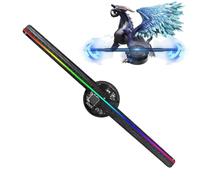 Hologram Fan Projector, 3D Holographic Projector | 16.5 Inch 3D Holographic Fans 244 LED Lights | Resolution Of 2000 X 224, Holographic Christmas Tree Bear Holiday Projector